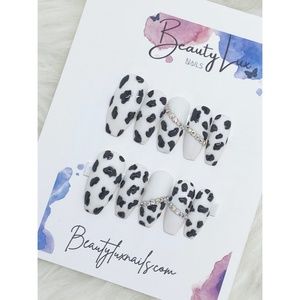 Cow Print Nail Set- Custom Press On Nails